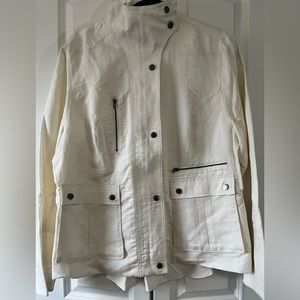 Peace Love World linen cream utility jacket